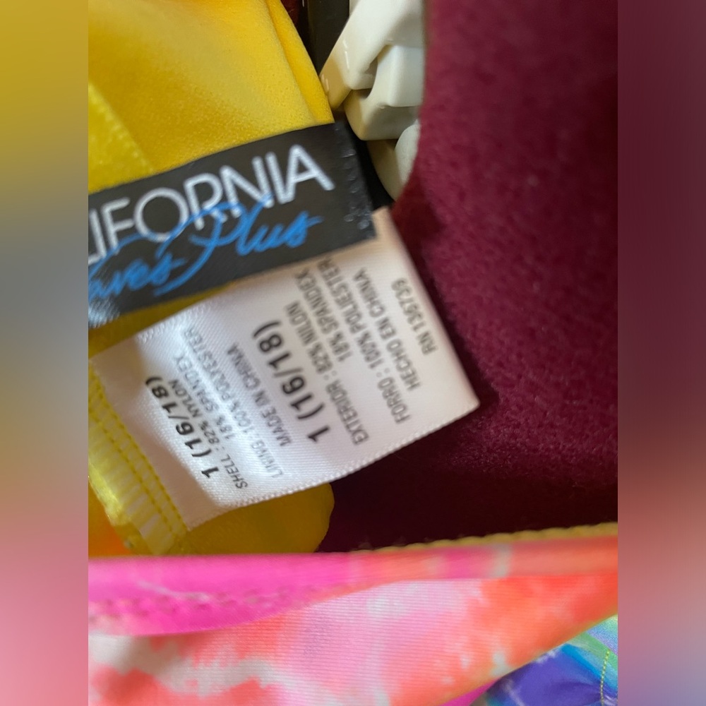 Vibrant Tie-Dye Women's Top tankini - Picture 3 of 5